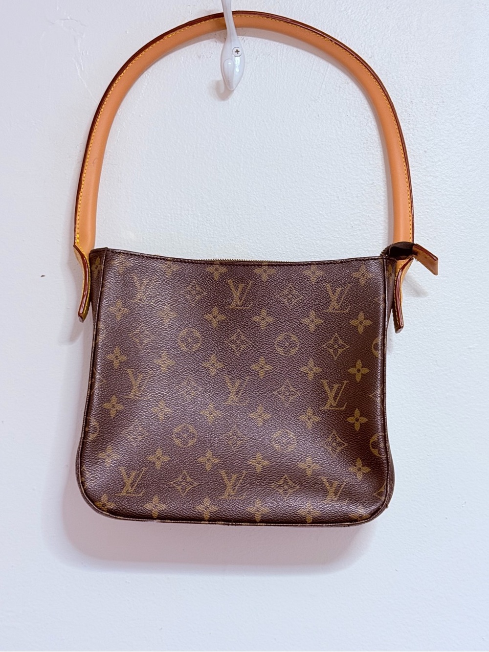 Louis Vuitton Monogram Canvas Shoulder Bag in Brown and Tan